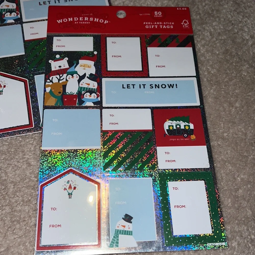 Nwt 100pc peel & stick gift tags